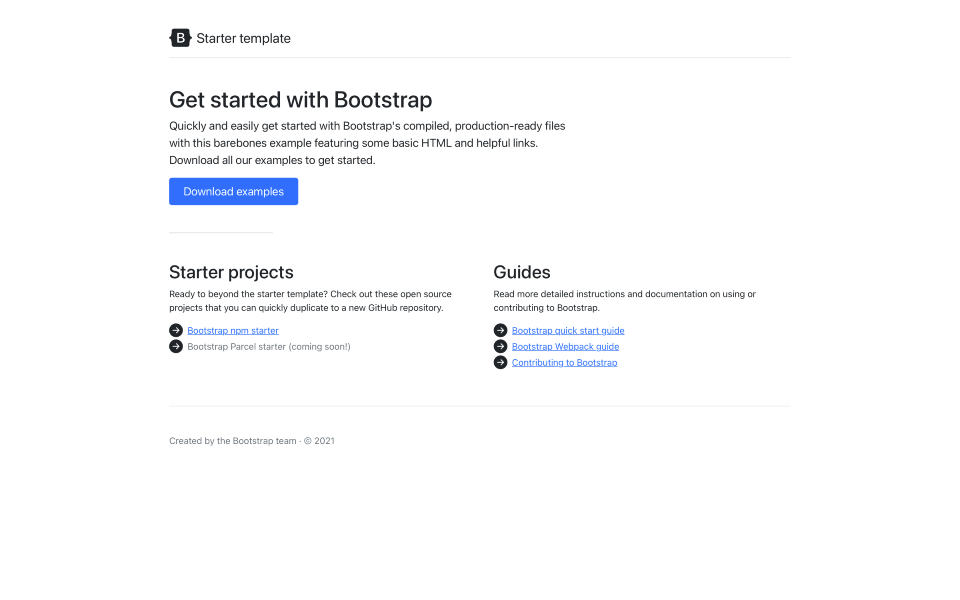 Examples · Bootstrap V5.3 | Bootstrap官方文档中国镜像